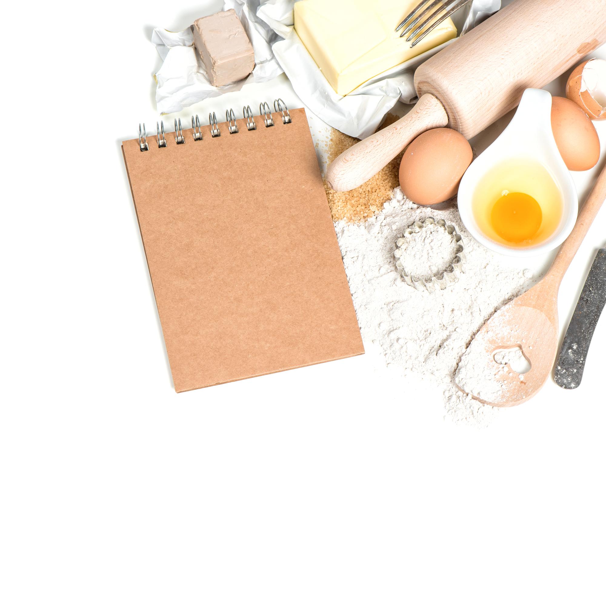 Set di utensili e libro di ricette